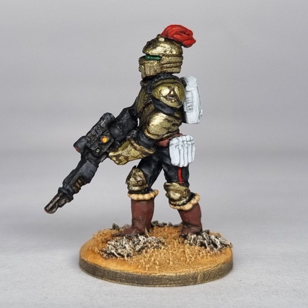 Citadel Spacefarers 25mm vintage science fiction S27 Dark Disciple in Power Armour with Heavy Bolt Rifle