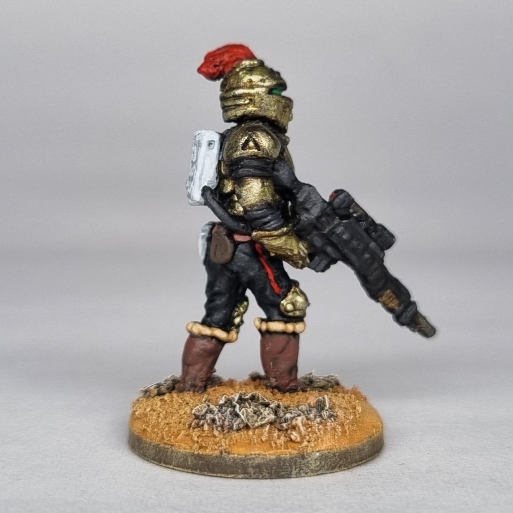 Citadel Spacefarers 25mm vintage science fiction  S27 Dark Disciple in Power Armour with Heavy Bolt Rifle