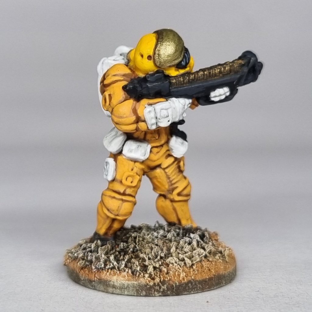 Citadel Spacefarers 25mm vintage science fiction S36 Imperial Marine in Power Armour with Autolaser